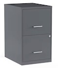 FILE CABINET, 2-DRAWER, VERTICAL, LOCKING, LETTER, CHARCOAL, 18.9"D THUMBNAIL