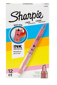 HIGHLIGHTERS, SHARPIE, CHISEL TIP, LIQUID, PINK, 12/CT MAIN