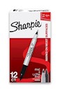 PERMANENT MARKERS, SHARPIE, TWIN TIP, BLACK, 12/CT THUMBNAIL