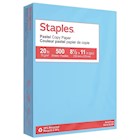 COPY PAPER, STAPLES, 8.5" X 11", RECYCLED, 20 LBS, BLUE, 500/REAM THUMBNAIL