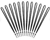 LANYARDS, BREAKWAY, 36" LENGTH, NYLON, BLACK, 12/CT THUMBNAIL