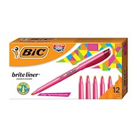 HIGHLIGHTERS, BIC, CHISEL TIP, PINK, 12/CT MAIN