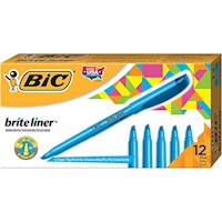 HIGHLIGHTERS, BIC, CHISEL TIP, BLUE, 12/CT MAIN
