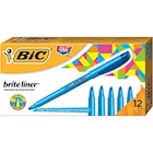 HIGHLIGHTERS, BIC, CHISEL TIP, BLUE, 12/CT THUMBNAIL