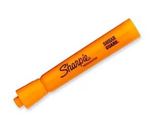 HIGHLIGHTER, SHARPIE, TANK, CHISEL TIP, ORANGE, 1/EA LARGE