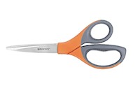 SCISSORS, STANDARD, WESTCOTT, STAINLESS STEEL, ORANGE/GREY, POINTED TIP, 8" MAIN