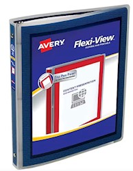 BINDERS, 3 RING, AVERY, HEAVY DUTY, 1/2", NAVY BLUE LARGE
