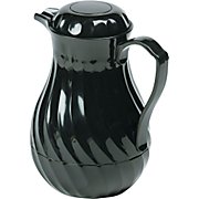 Decanters, Hormel Poly-Lined Swirl Carafe Black 64 Oz.  MAIN