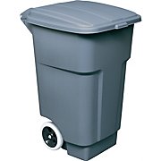 Rubbermaid Square Brute Big Wheel Container Attached Lid 50-Gallon LARGE