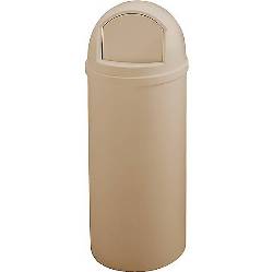 Wastebasket Container, 15 Gallon, Beige, 36 1/2"H x 15 3/8" Diameter, Rubbermaid, Marshal Classic LARGE