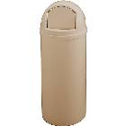 Wastebasket Container, 15 Gallon, Beige, 36 1/2"H x 15 3/8" Diameter, Rubbermaid, Marshal Classic THUMBNAIL
