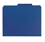 FOLDERS, HEAVY DUTY, CLASSIFICATION, 1 DIVIDER, 2" EXPANSION, DARK BLUE, 10/CT THUMBNAIL