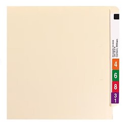 FOLDERS, END TAB, FASTENER, SMEAD, REINFORCED, LETTER SIZE, MANILA, 50/CT LARGE