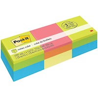 STICKY NOTES, POST-IT, ASSORTED COLORS, 1 7/8" X 1 7/8", 400 SHEETS/PAD, 3 PADS/CT MAIN