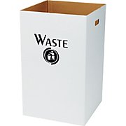Safco Corrugated Waste Receptacle White 40 Gallons 30 12/Ct  THUMBNAIL