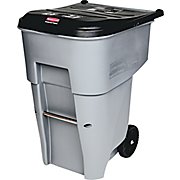 Rubbermaid Secured Document Roll-out Container 65 Gallon Capacity Gray THUMBNAIL