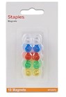 MAGNETS, STAPLES, ASSORTED COLORS, 10/CT THUMBNAIL