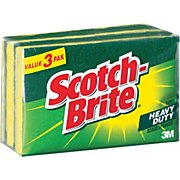 SPONGE, SCOTCH-BRITE, HEAVY DUTY, GREEN / YELLOW, 3/PK THUMBNAIL