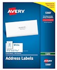 ADDRESS LABELS, AVERY, FOR COPIERS, 1 1/2" X 2 13/16", WHITE, 21 LABELS/SHEET, 100 SHEETS/CT THUMBNAIL