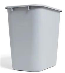 TRASH CAN, INDOOR WITHOUT LID, 7 GALLON, GRAY SOFT MOLDED PLASTIC, COASTWIDE PROFESSIONAL LARGE