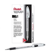 PENS, BALLPOINT, PENTEL, FINE POINT, BLACK INK, 12/CT MAIN