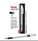 PENS, BALLPOINT, PENTEL, FINE POINT, BLACK INK, 12/CT THUMBNAIL