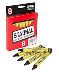 MARKING CRAYONS, CRAYOLA STAONAL, BLACK, 8/CT LARGE