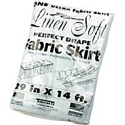 Table Skirting, Table Set Linen-Like Table Skirting White 29 W x 14'L Table Mate  MAIN