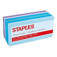 STICKY NOTES, STAPLES, 3" X 3", 100 SHEETS/PAD, 12 PADS/CT MAIN
