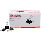 BINDER CLIPS, STAPLES, 0.6", MINI, BLACK, 144/CT THUMBNAIL