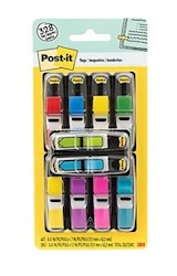 FLAGS, POST-IT, VALUE PACK, 0.47", ASSORTED COLORS, 328 FLAGS/CT LARGE