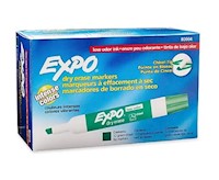 DRY ERASE MARKERS, EXPO, CHISEL TIP, GREEN, 12/CT MAIN
