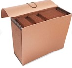 EXPANDING FILE, WALLET, REINFORCED, HEAVY DUTY, FLAP & CORD CLOSURE, LETTER SIZE, BROWN THUMBNAIL