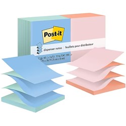 STICKY NOTES, POST-IT, 3" X  3", ASSORTED COLORS, 90 SHEETS/PAD, 12 PADS/CT LARGE