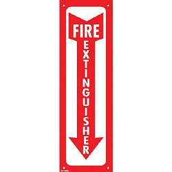 SIGN, COSCO, "FIRE EXTINGUISHER", ADA, GLOW IN THE DARK, 4"W X 13"H LARGE