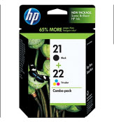 HP, C9509FN (HP 21; HP 22) Ink, 190 Page-Yield 2/Pk Black; Tri-color  THUMBNAIL