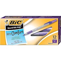 PENS, BALLPOINT, BIC, MEDIUM POINT, 1.2MM, PURPLE INK, 12/CT MAIN