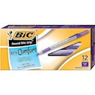 PENS, BALLPOINT, BIC, MEDIUM POINT, 1.2MM, PURPLE INK, 12/CT THUMBNAIL