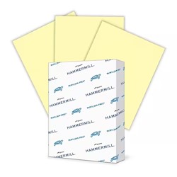 PAPER, MULTIPURPOSE, HAMMERMILL, 20 LBS, 8.5" X 11", YELLOW, 500 SHEETS/REAM LARGE