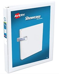 BINDER, 3 RING, AVERY, SLANT RING, 1", WHITE LARGE