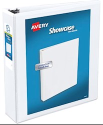 BINDERS, 3 RING, AVERY, SLANT RING, 2", WHITE LARGE