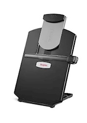 DOCUMENT STAND, WITH CLIP & GUIDE BAR, PLASTIC, STAPLES, BLACK LARGE