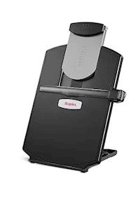 DOCUMENT STAND, WITH CLIP & GUIDE BAR, PLASTIC, STAPLES, BLACK MAIN