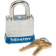 PADLOCK, MASTER LOCK, 4-PIN TUMBLER LOCK, 1-1/8", W/2 KEYS MAIN