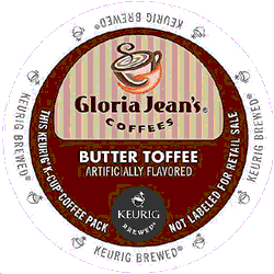 Coffee,Gloria Jean's® Butter Toffee Coffee K-Cup® Packs, 24/Bx LARGE