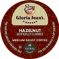 Coffee, Gloria Jean's® Hazelnut Coffee K-Cup® Packs, 24/Bx LARGE