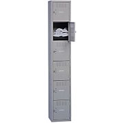 Lockers, Tennsco Box, Single Unit, 6 Lockers, Sand THUMBNAIL