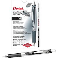 PENS, GEL, RETRACTABLE, PENTEL, MEDIUM POINT, BLACK INK, 12/CT MAIN