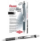 PENS, GEL, RETRACTABLE, PENTEL, MEDIUM POINT, BLACK INK, 12/CT THUMBNAIL