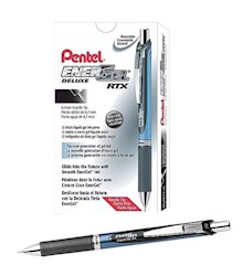 PENS, GEL, RETRACTABLE, PENTEL, NEEDLE TIP, MEDIUM POINT, BLACK INK, 12/CT LARGE
